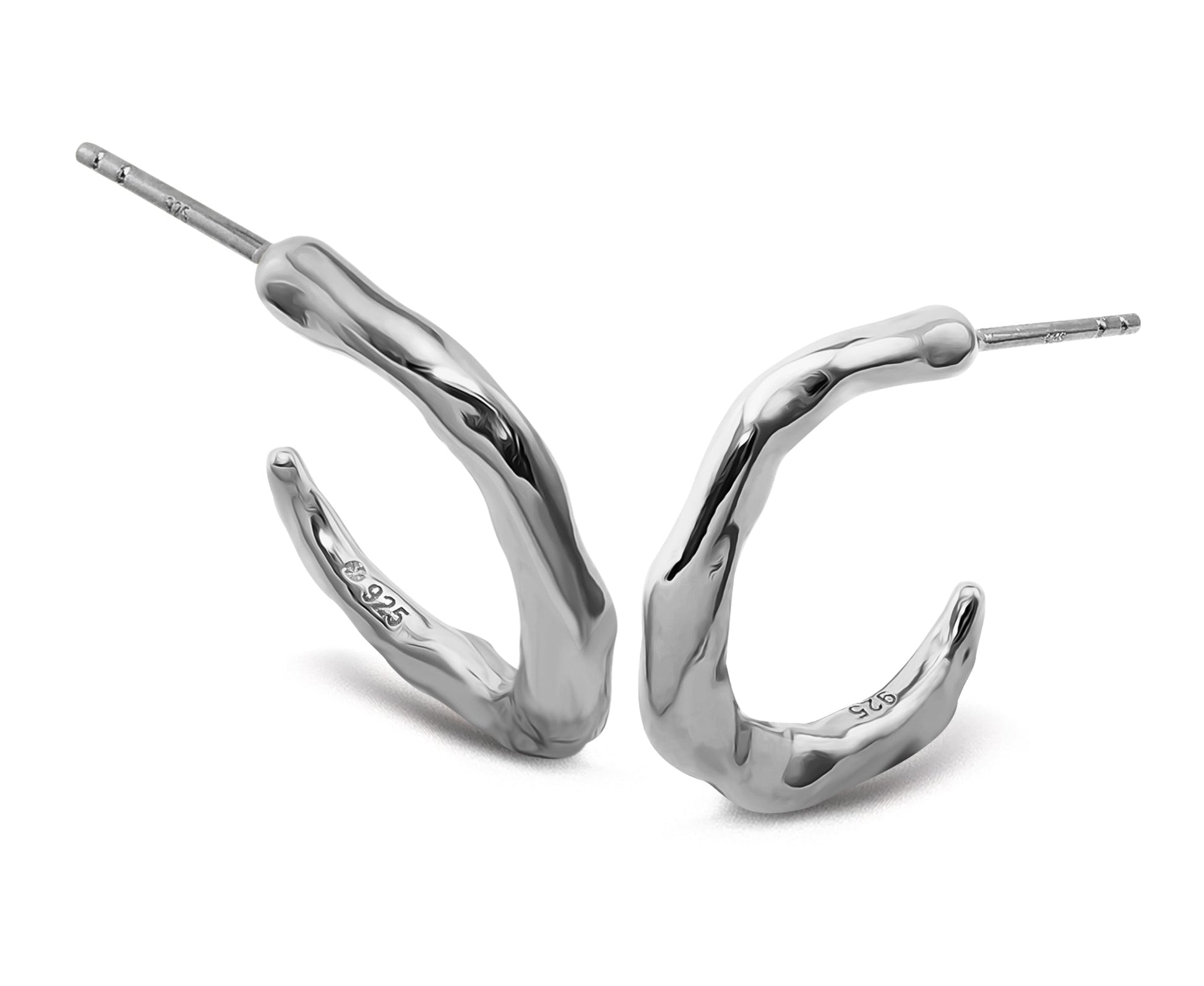 Jwls4u Oorringen Hoops Zilver JE044S-0