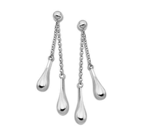 Oorhangers Druppels aan Ketting Zilver JE047S-0