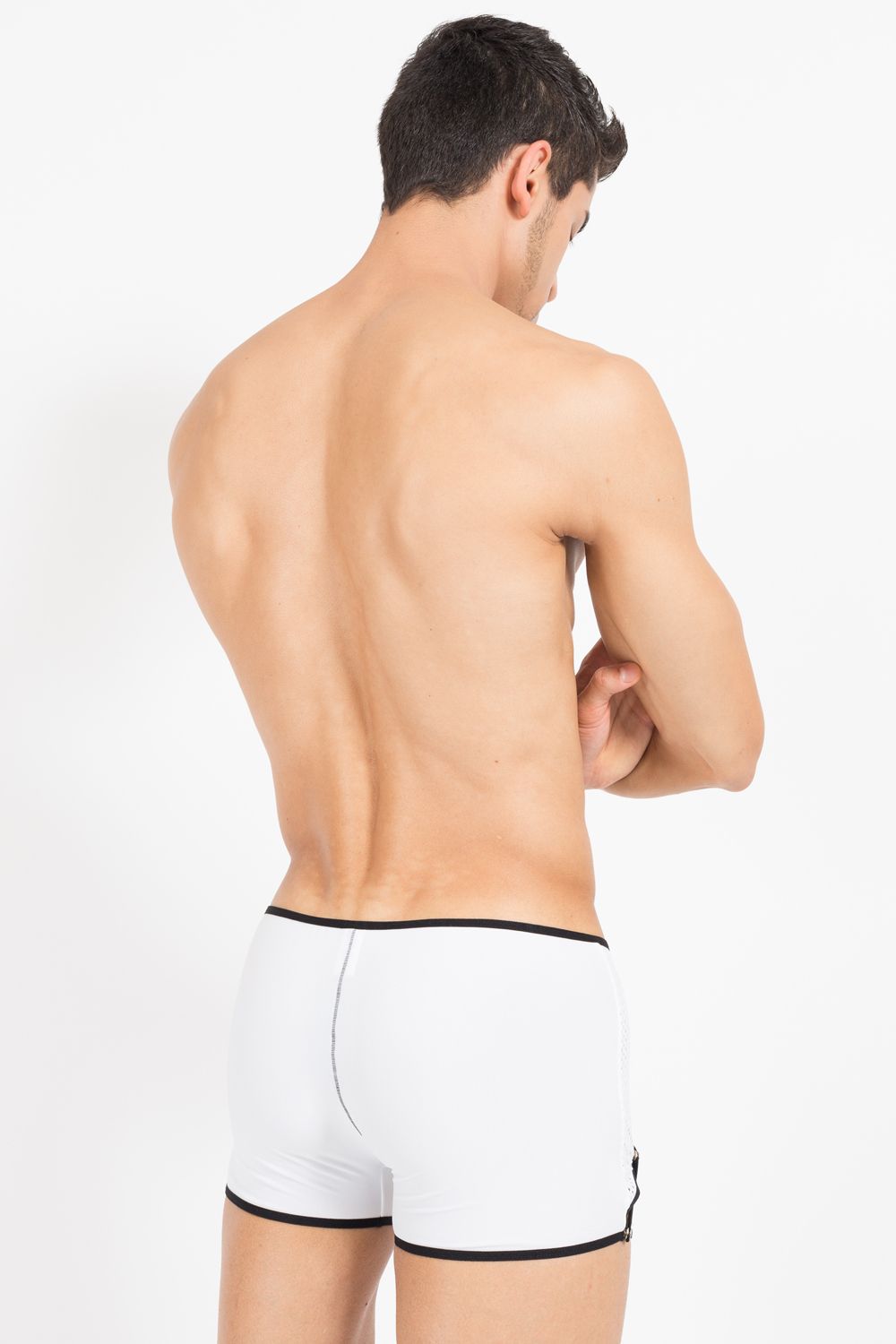 weiß/schwarzer Herren-Boxer Mixing 43-67 XL von Look Me-3