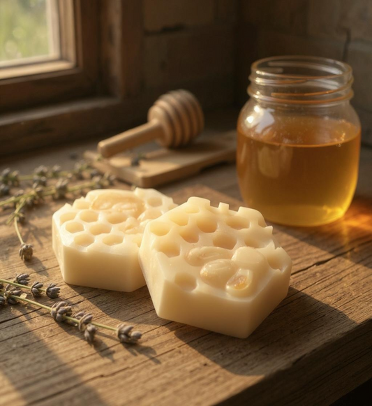 Honey Soap in Vetiver, Bergamot and Rosewood Oils, Honey from our Hives-0