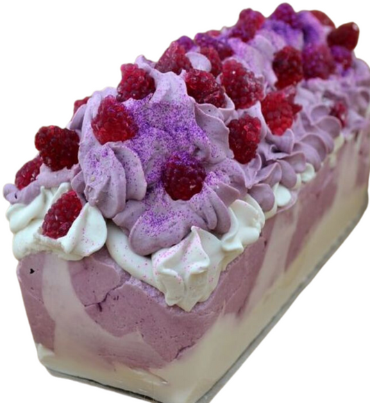 Luxury Raspberry Ripple Soap Slice - Vegan - SLS Free-0