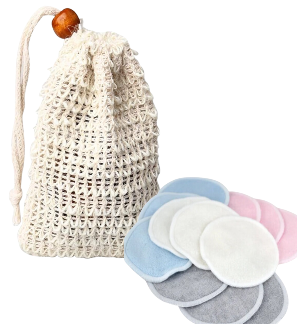 Soap Saver and Eco-Cotton Pads x 12, Plastic Free Gift, Recyclable Gift, Recyclable Packaging, Vegan Gift-0