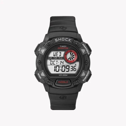 Timex Men's Black Resin Watch, Digital Dial | T49977-0