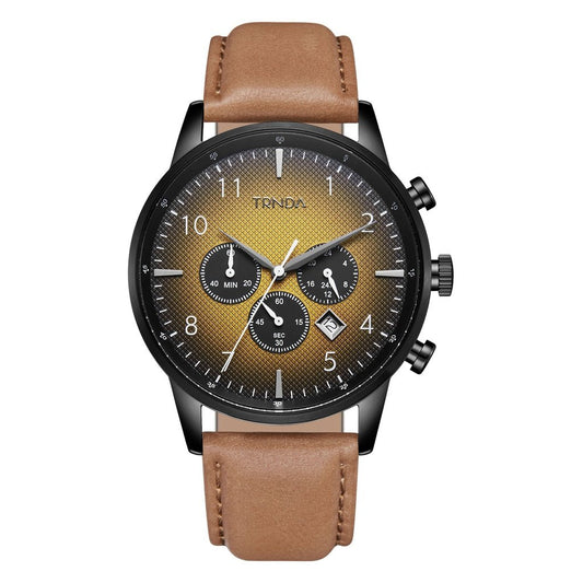 TRNDA Men's Stainless Steel Watch, Black Case | TRN-SS43B-0