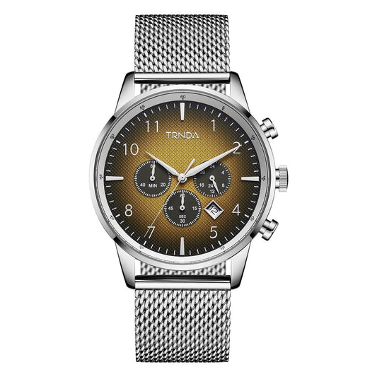 TRNDA Men's Stainless Steel Watch, Gradient Cedar Brown Dial | TRNDA43MM-0