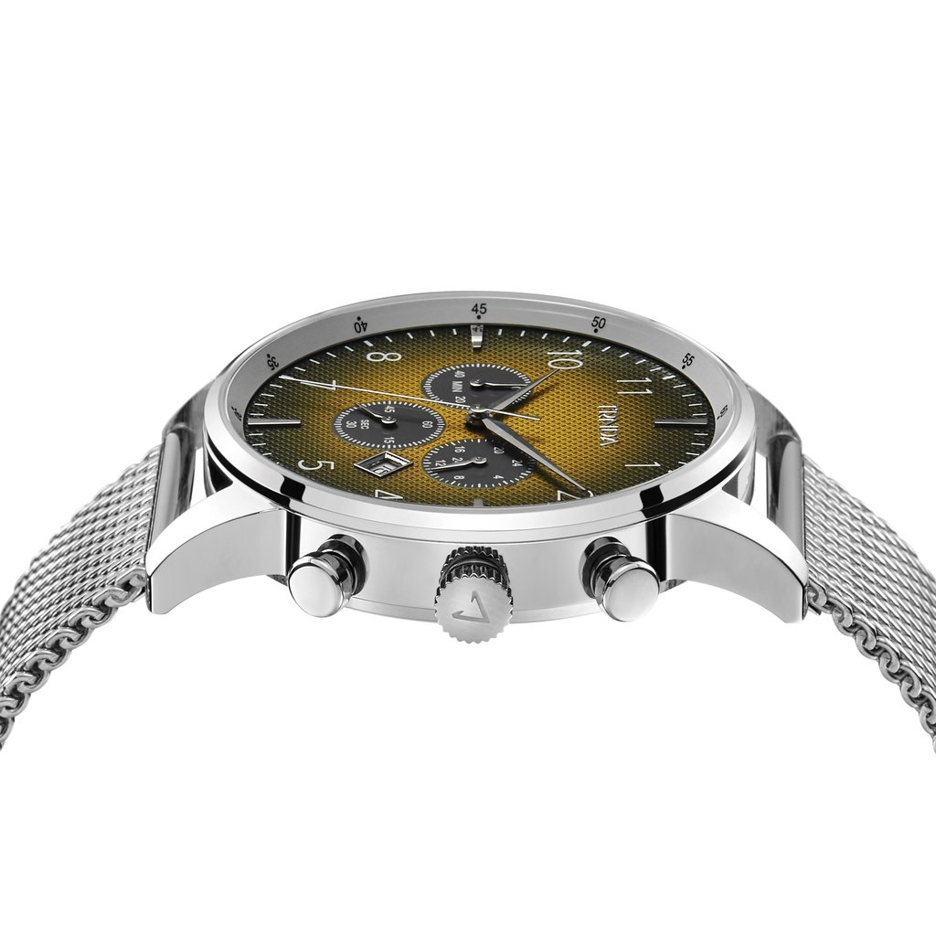 TRNDA Men's Stainless Steel Watch, Gradient Cedar Brown Dial | TRNDA43MM-3