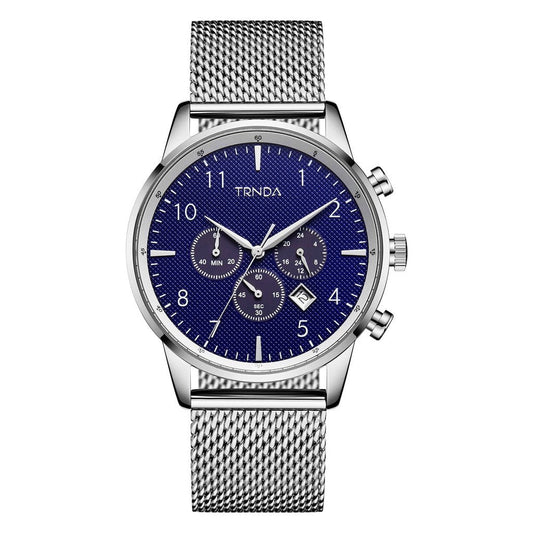TRNDA Men's Stainless Steel Watch, Dark Blue Dial | TRNDA43MM-0