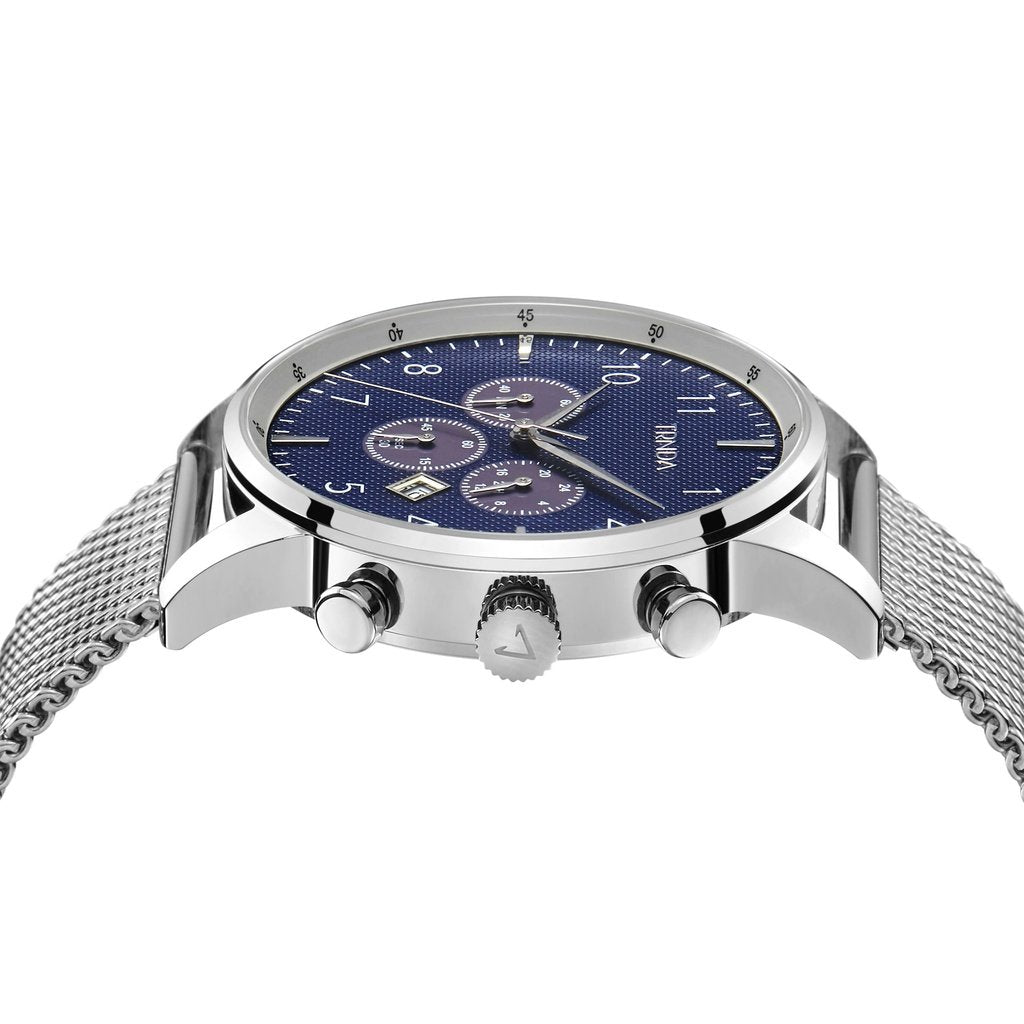 TRNDA Men's Stainless Steel Watch, Dark Blue Dial | TRNDA43MM-2