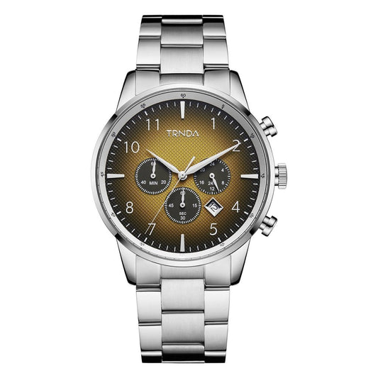 TRNDA Men's Stainless Steel Watch, Gradient Cedar Brown Dial | TRN-SS43-0