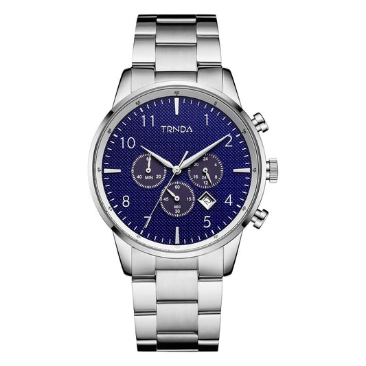 TRNDA Men's Stainless Steel Watch, Dark Blue Dial | TSW43SDB-0