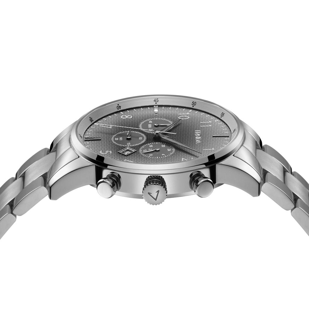 TRNDA Men's Stainless Steel Watch, Gradient Gray Dial | TRN-SS43-2