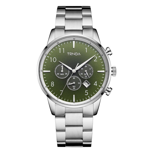 TRNDA Men's Stainless Steel Watch, Gradient Green Dial | TRN43MM-0