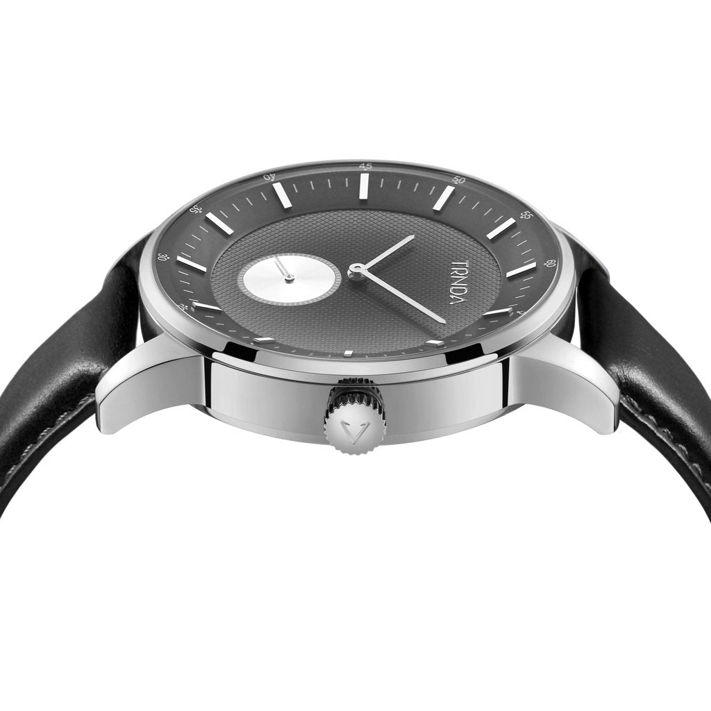 TRNDA Men's Stainless Steel Watch, Gray Dial | TRN-SS43B-2