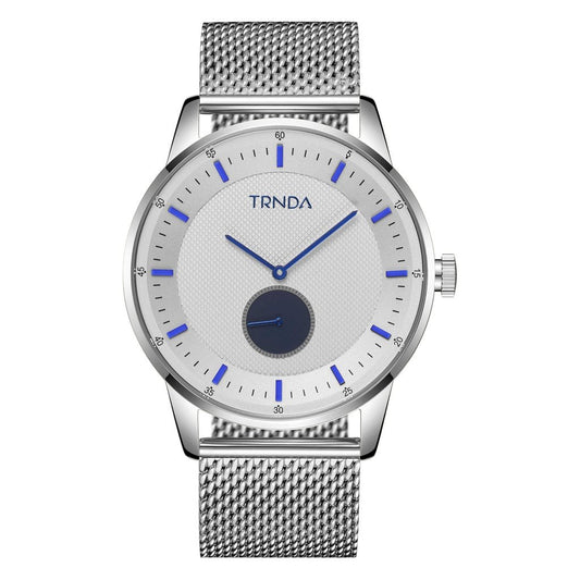TRNDA Men's Stainless Steel Watch, Black Dial | TRNDA-SS43-0