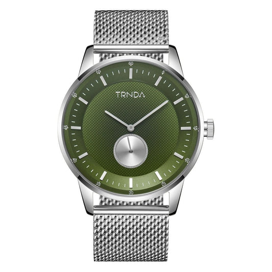 TRNDA Men's Stainless Steel Watch, Seaweed Green Dial | TRNDA43MM-0