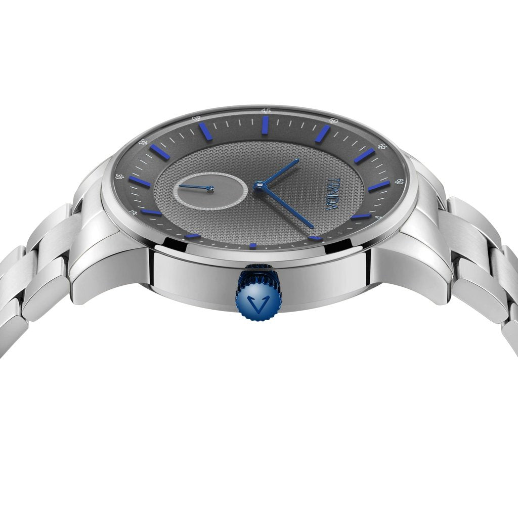 TRNDA Men's Stainless Steel Watch, Silver Dial | TSW43SILVER-2