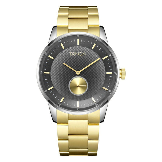 TRNDA Men's Gold Stainless Steel Watch, Gray Dial | TRNDA-43G-0