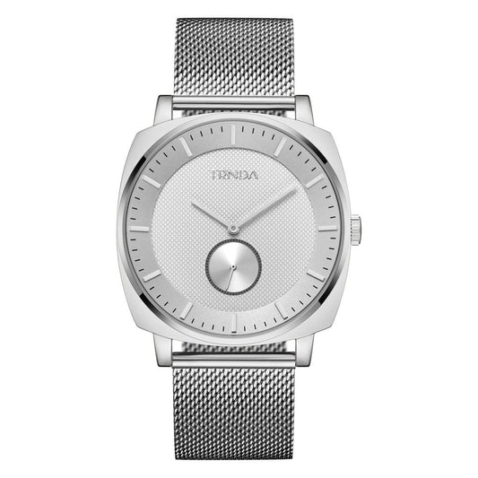 TRNDA Men's Stainless Steel Watch, Silver Mesh Band | TRNDA-S45M-0