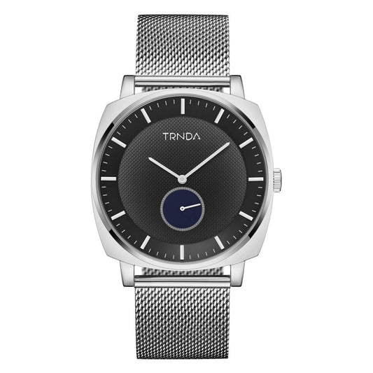 TRNDA Men's Silver Stainless Steel Watch, Grey Dial | TRNDA-045SS-0