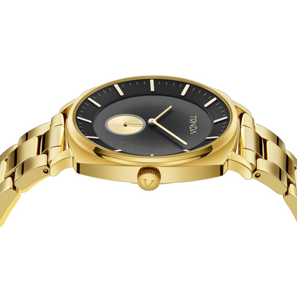 TRNDA Men's Gold Stainless Steel Watch, Grey Dial | TRNDA-45MM-2