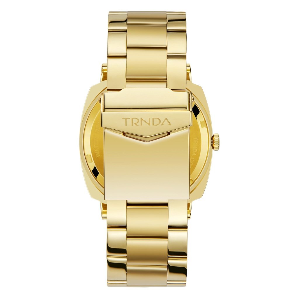 TRNDA Men's Gold Stainless Steel Watch, Grey Dial | TRNDA-45MM-4