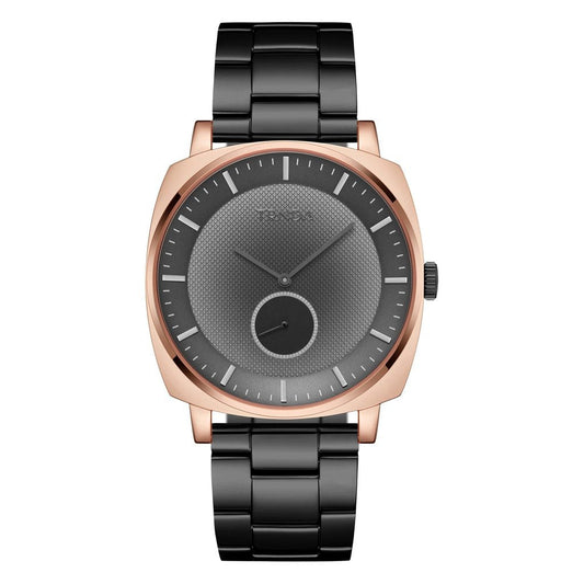 TRNDA Men's Rose Gold Stainless Steel Watch, Grey Dial | TR45RG-0