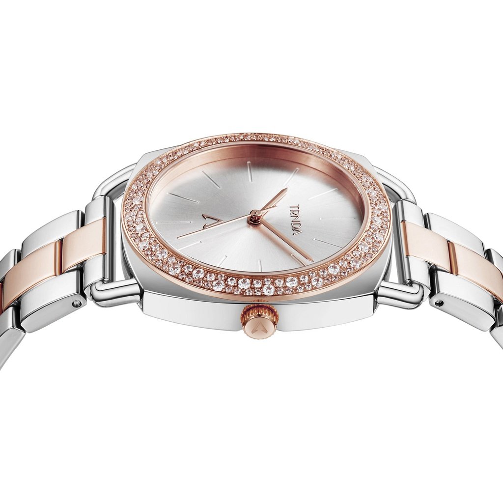 TRNDA Women's Stainless Steel Watch, Silver-Rose Gold | TRNDA-SS35-2