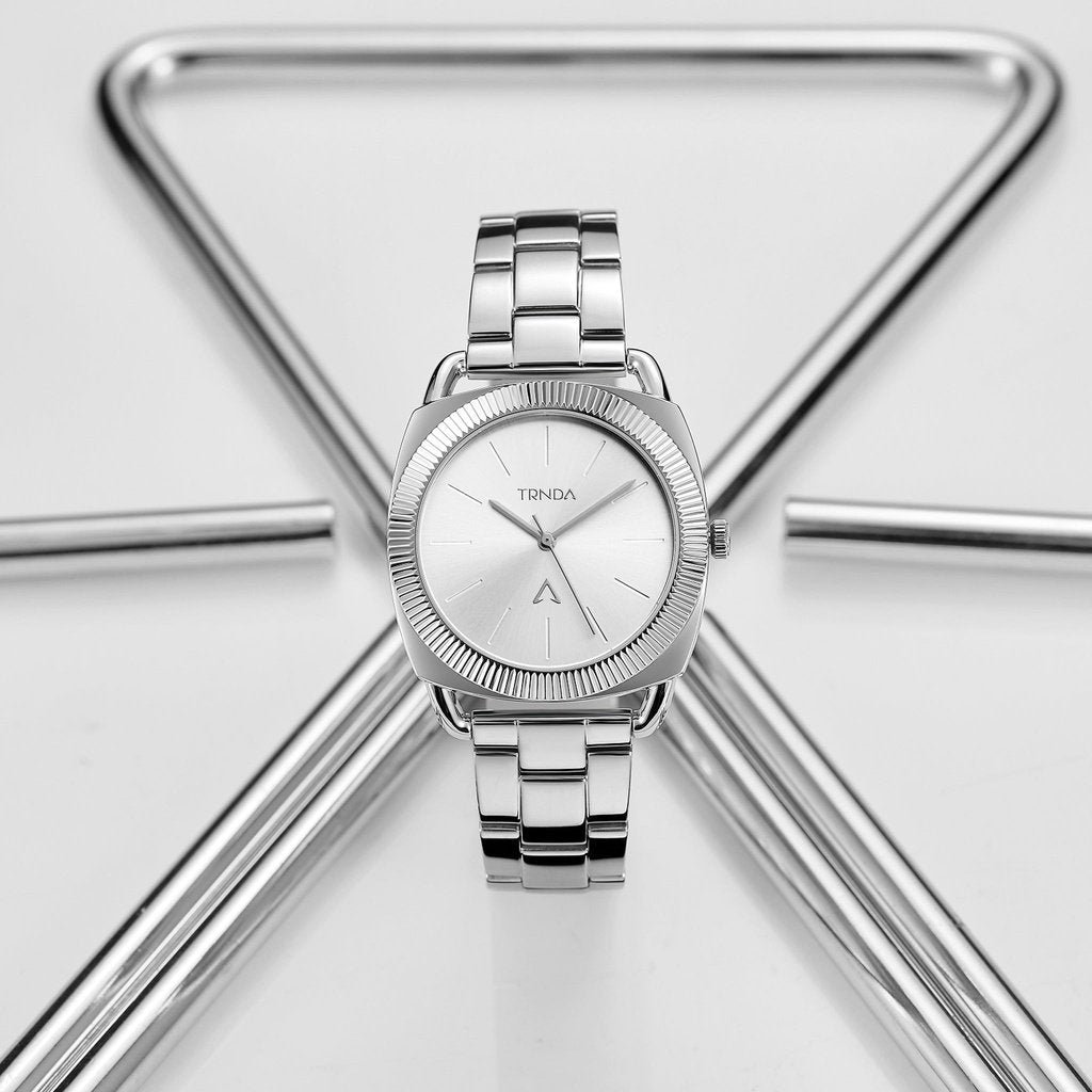 TRNDA Women's Stainless Steel Watch, Silver Dial | TRNDA-SS35.8-4