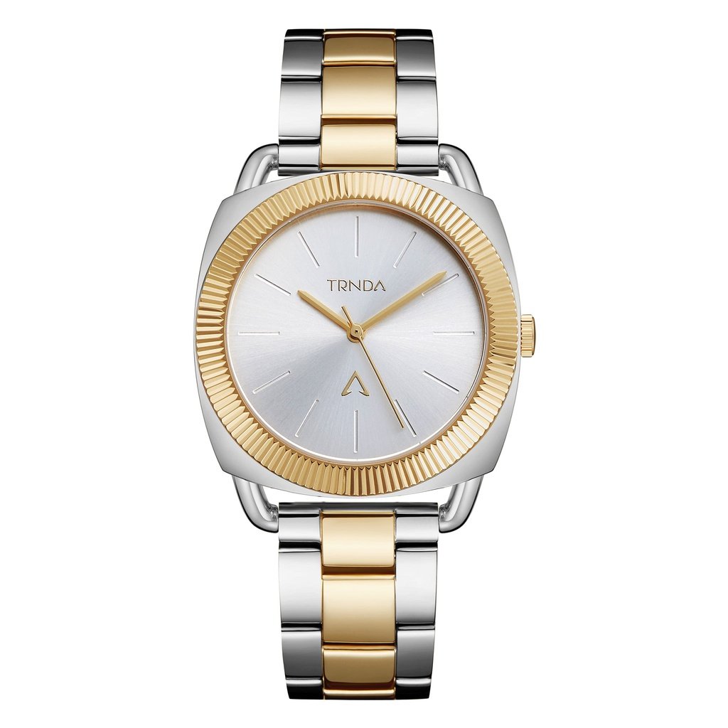 TRNDA Women's Stainless Steel Watch, Silver-Gold Band | TRN-35.8MM-0