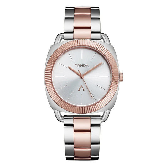 TRNDA Women's Stainless Steel Watch, Silver-Rose Gold | TR35S-0