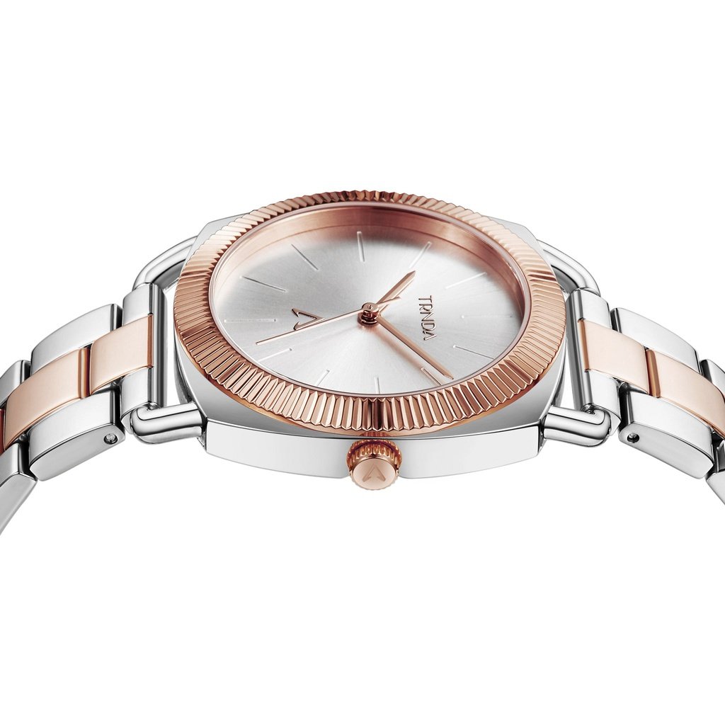 TRNDA Women's Stainless Steel Watch, Silver-Rose Gold | TR35S-2