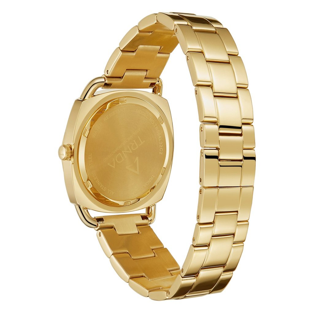 TRNDA Women's Gold Stainless Steel Watch, Unique Dial | TRNDA35.8-3