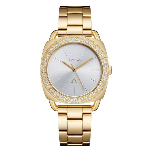 TRNDA Women's Gold Stainless Steel Watch, Silver Dial | TRNDA35.8-0