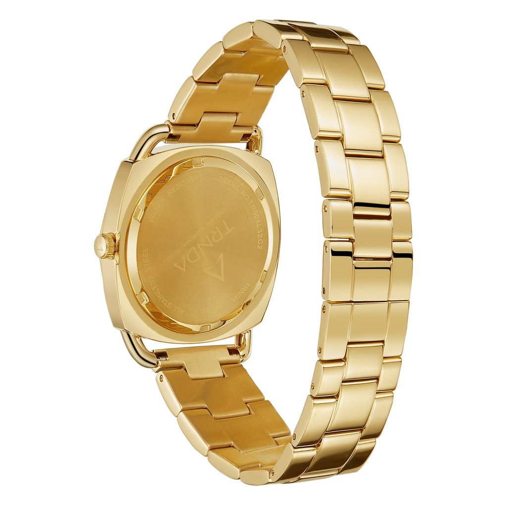 TRNDA Women's Gold Stainless Steel Watch, Silver Dial | TRNDA35.8-3