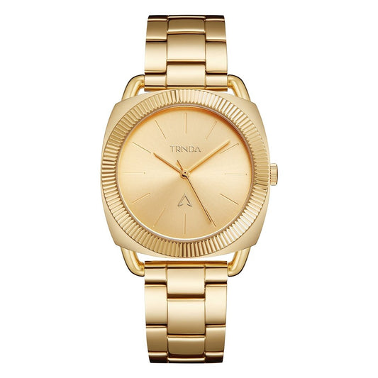 TRNDA Women's Gold Stainless Steel Watch, Round Case | TRN-35.8G-0