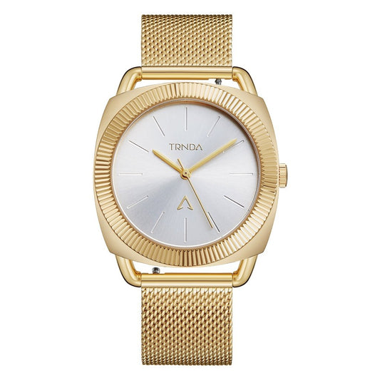 TRNDA Women's Gold Stainless Steel Watch, Silver Dial | TRD-W35.8-0
