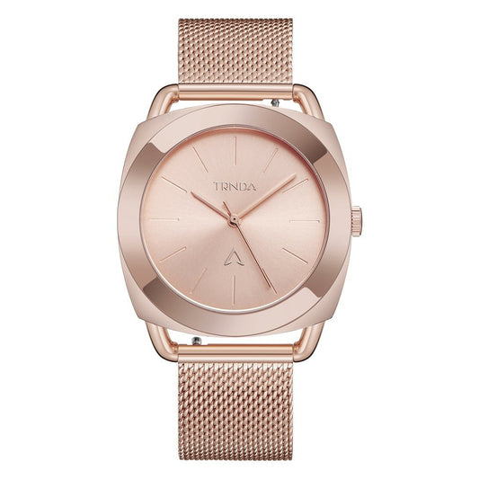 TRNDA Women's Rose Gold Stainless Steel Watch, Mesh Band | TRNDA-12345-0