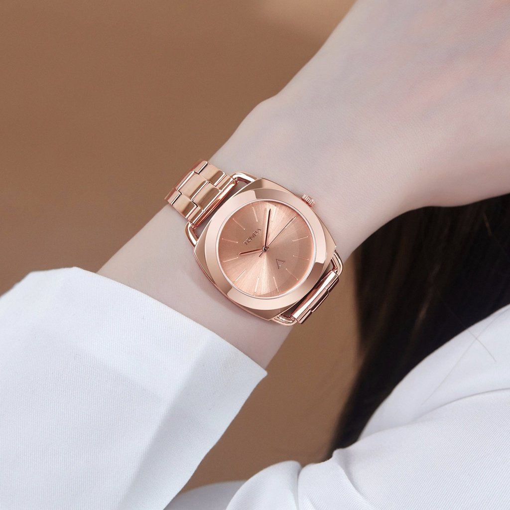 TRNDA Women's Rose Gold Stainless Steel Watch, Round Dial | TRNDA-001-1