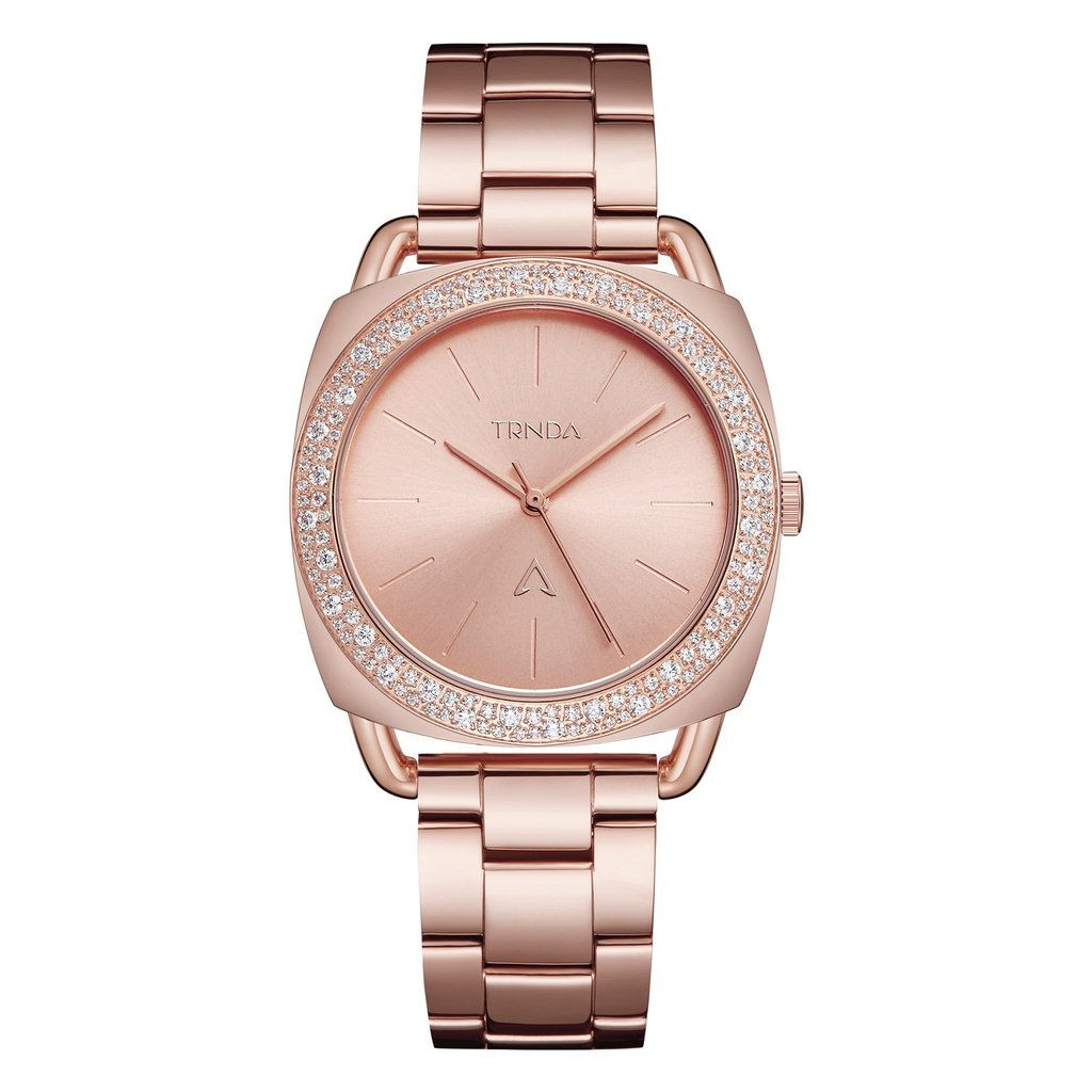 TRNDA Women's Rose Gold Stainless Steel Watch, Round Dial | TRN-001-0