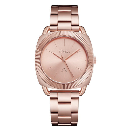 TRNDA Women's Rose Gold Stainless Steel Watch, Round Dial | TRNDA-001-0