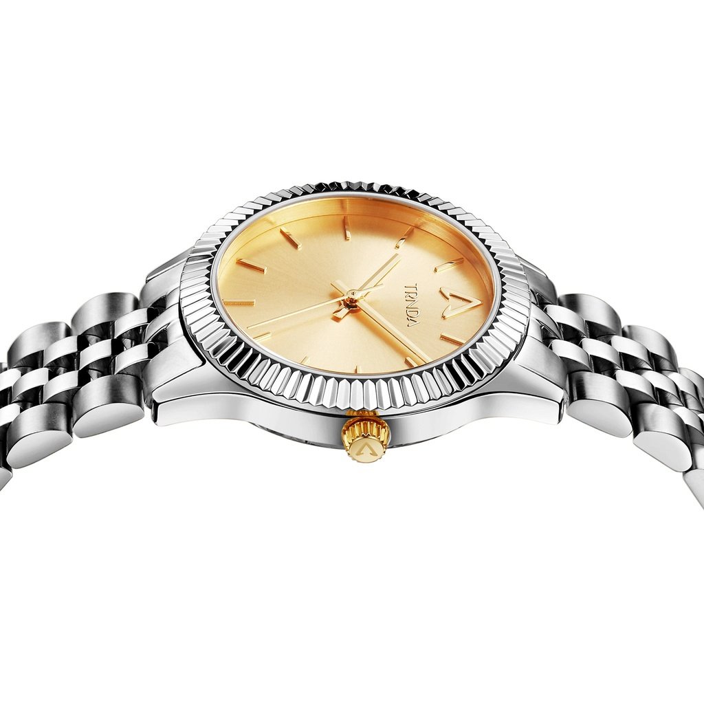 TRNDA Women's Stainless Steel Watch, Gold Dial | TR32MM-2