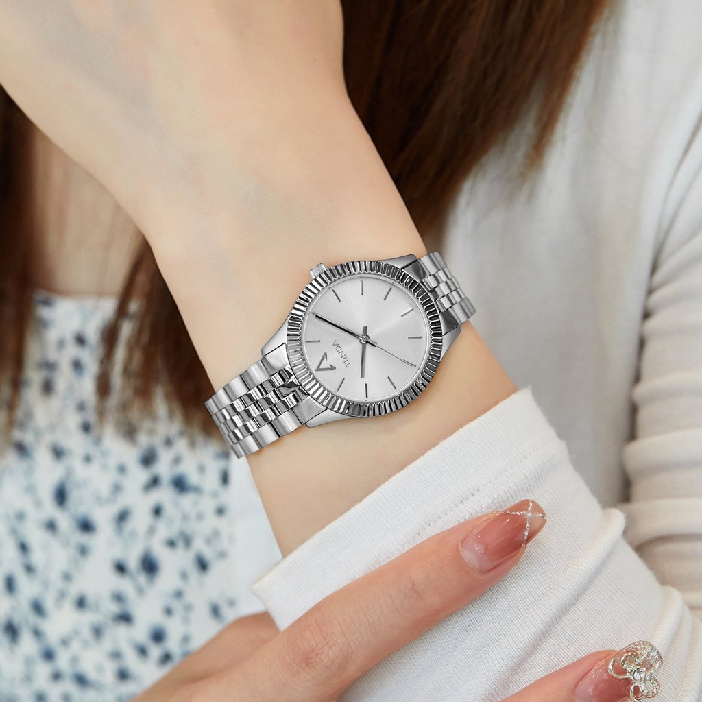 TRNDA Women's Stainless Steel Watch, Silver Dial | TR32MMSS-1