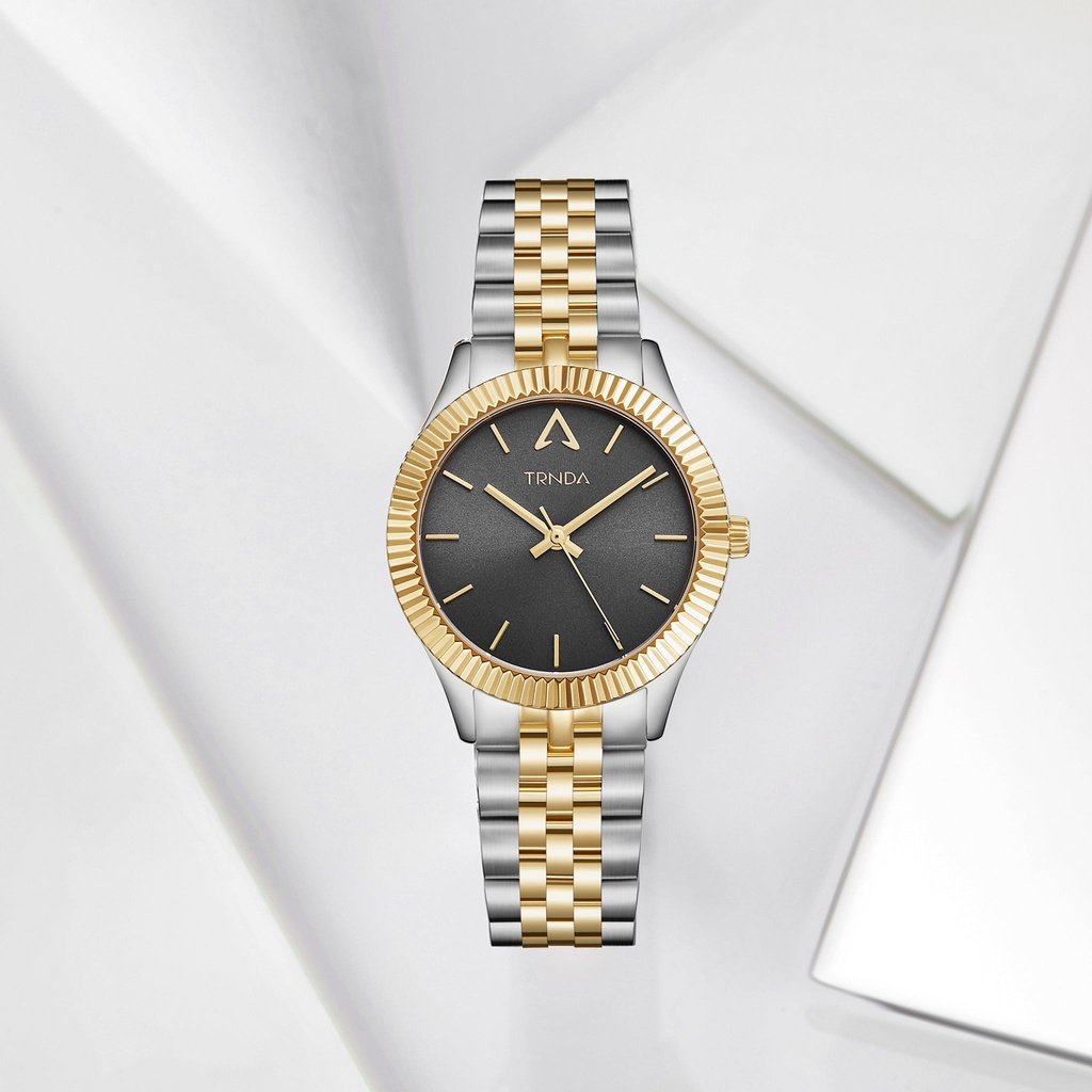 TRNDA Women's Stainless Steel Watch, Gray Dial | TRN-SS32MM-4