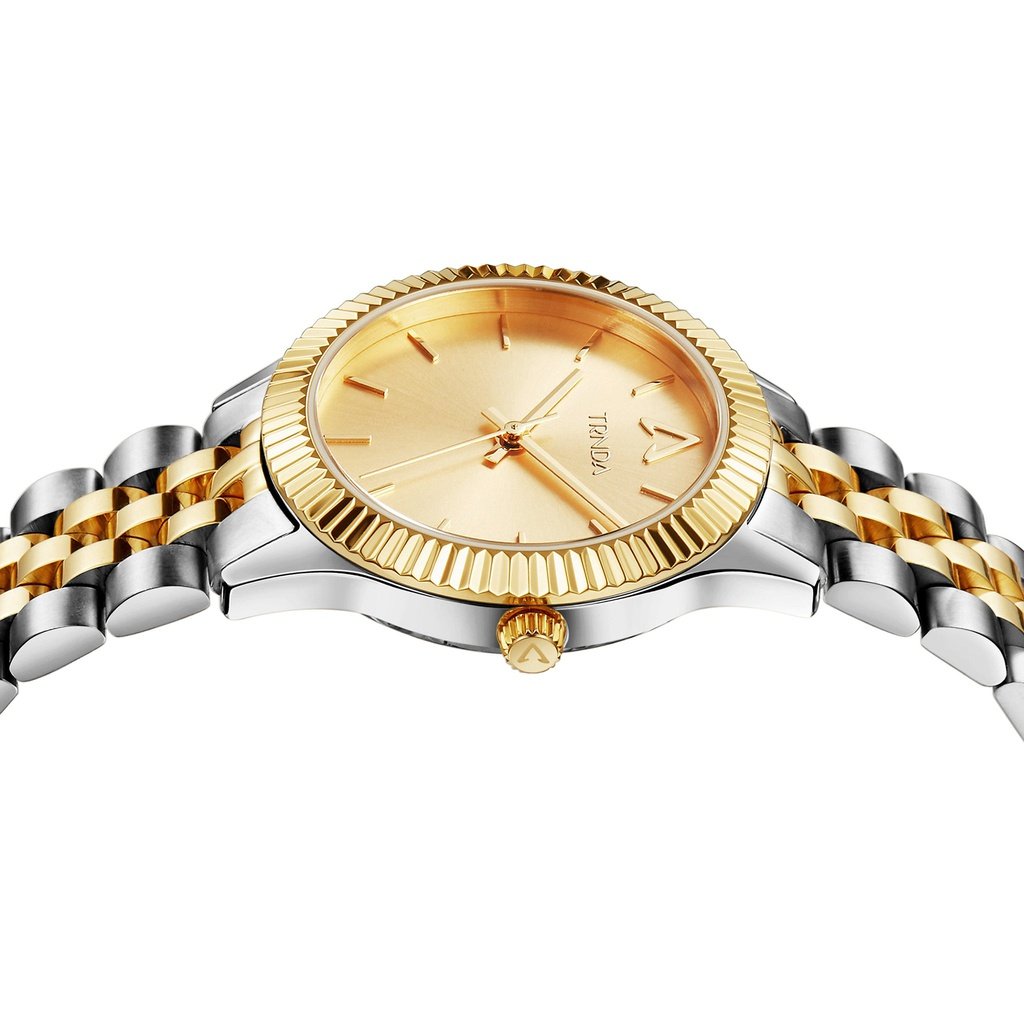 TRNDA Women's Stainless Steel Watch, Gold Dial | TR32SSG-2