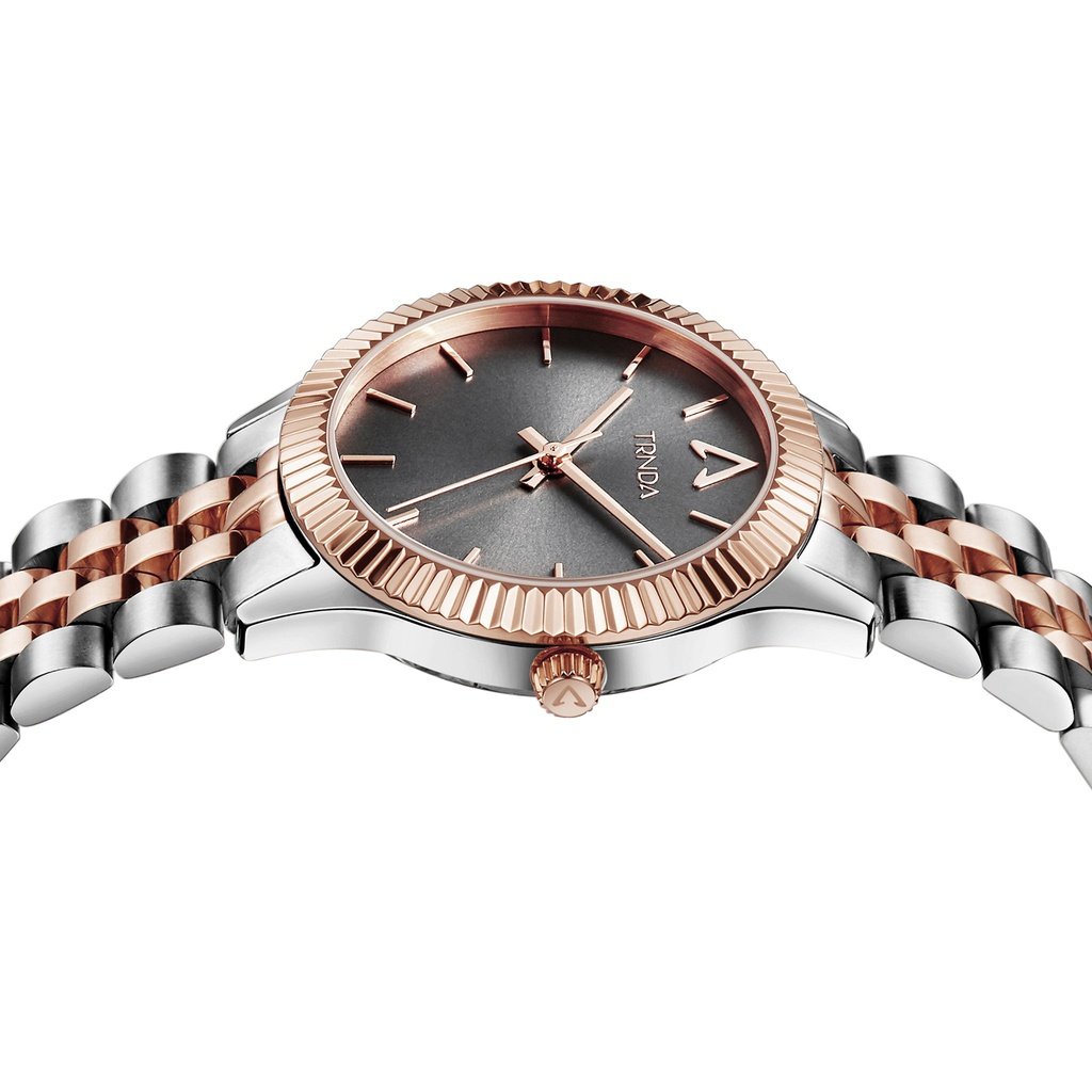 TRNDA Women's Stainless Steel Watch, Gray Dial | TRN-032SRG-2