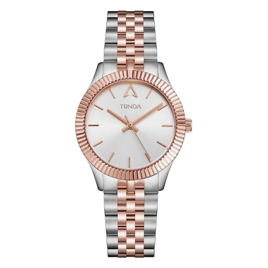 TRNDA Women's Stainless Steel Watch, Silver & Rose Gold | TRNDA32MM-0