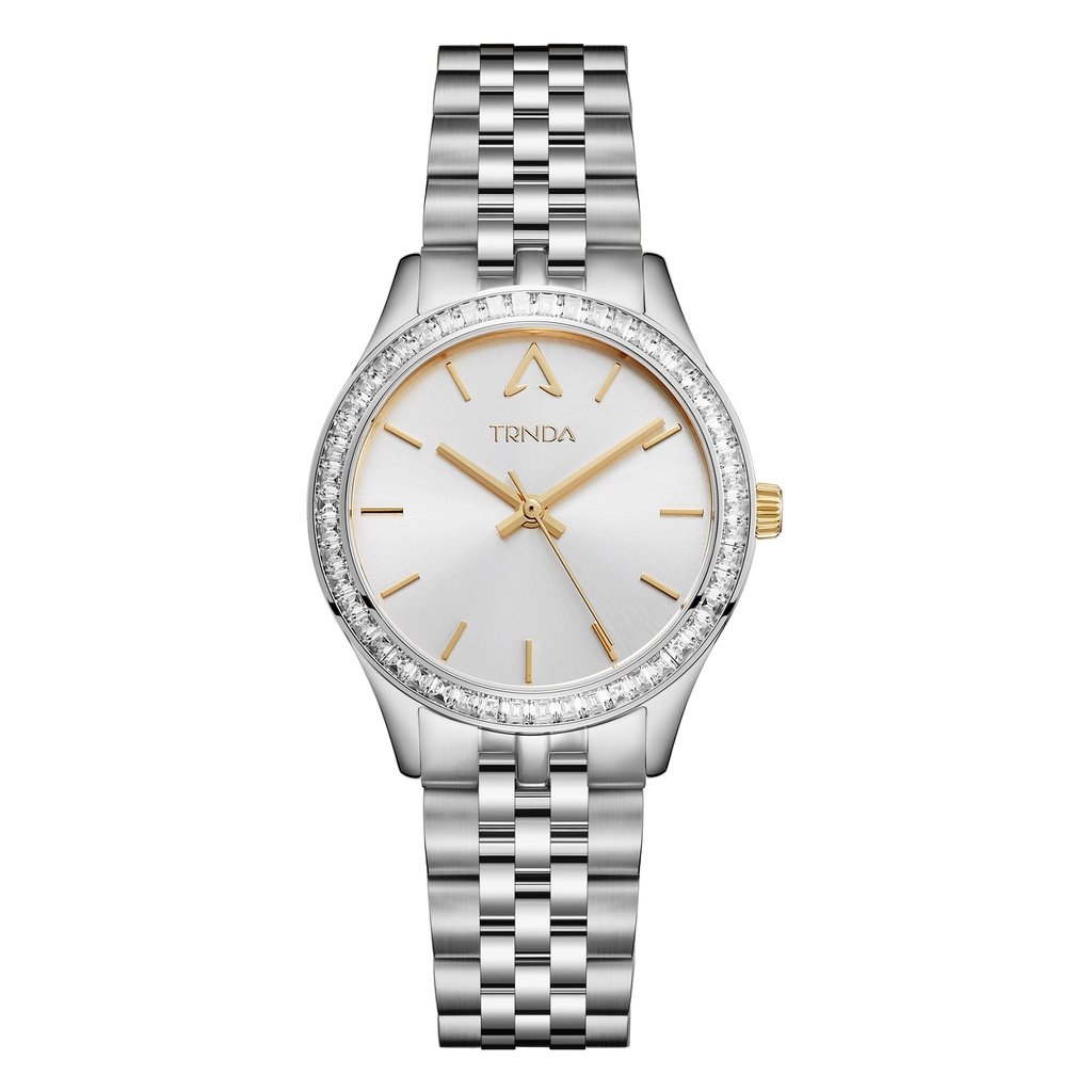 TRNDA Women's Stainless Steel Silver Watch, Unique Dial | TRNDA32MM-0