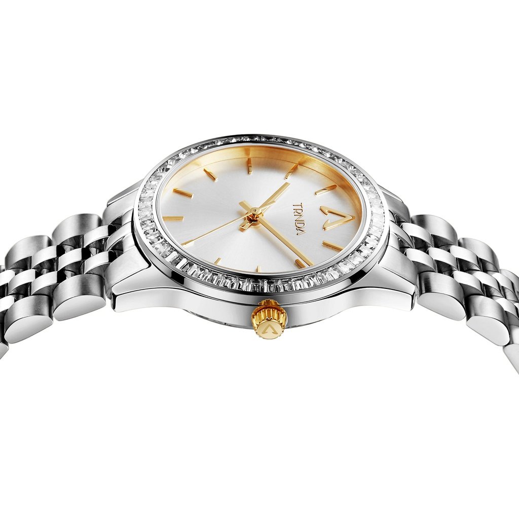 TRNDA Women's Stainless Steel Silver Watch, Unique Dial | TRNDA32MM-2