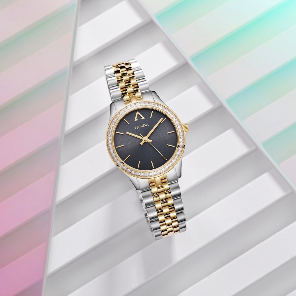 TRNDA Women's Stainless Steel Watch, Gray Dial | TRN-W32SGBG-4