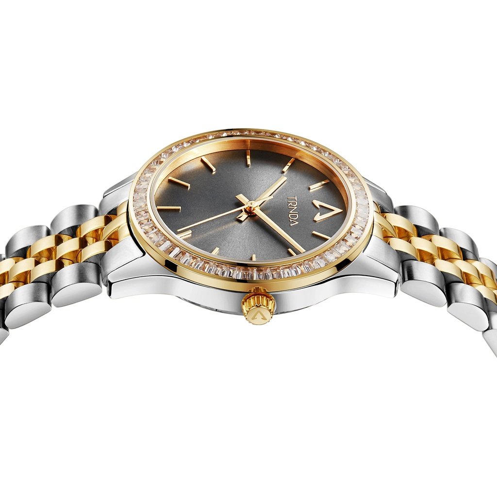TRNDA Women's Stainless Steel Watch, Gray Dial | TRN-W32SGBG-2